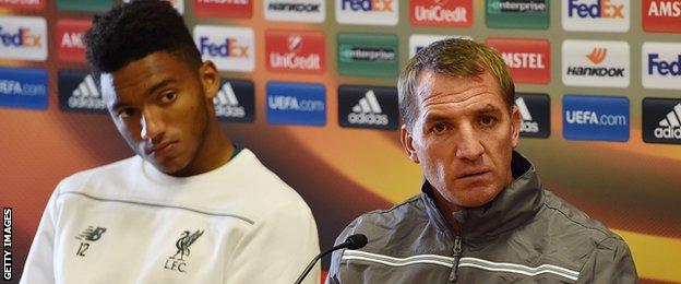 Joe Gomez and Brendan Rodgers