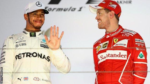 Lewis Hamilton and Sebastian Vettel