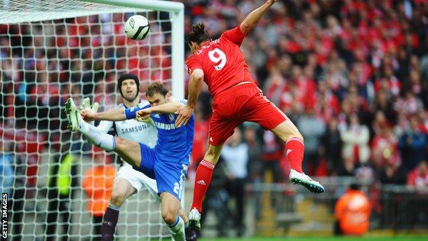 Andy Carroll scores for Liverpool against Chelsea