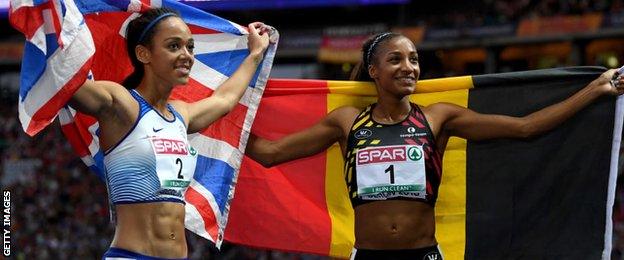 Nafi Thiam and Katarina Johnson-Thompson