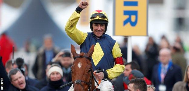 Davy Russell won the Festival's top jockey award, having had four winners at the meeting