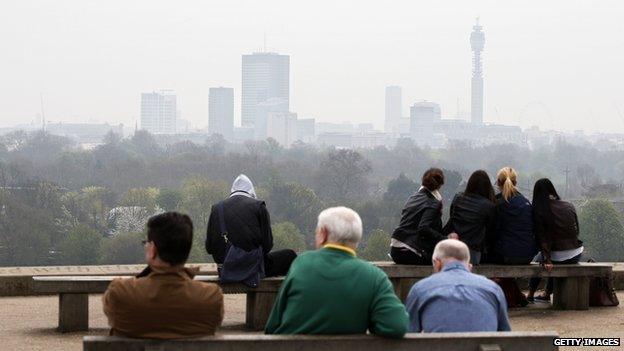 View from Primrose Hill in London