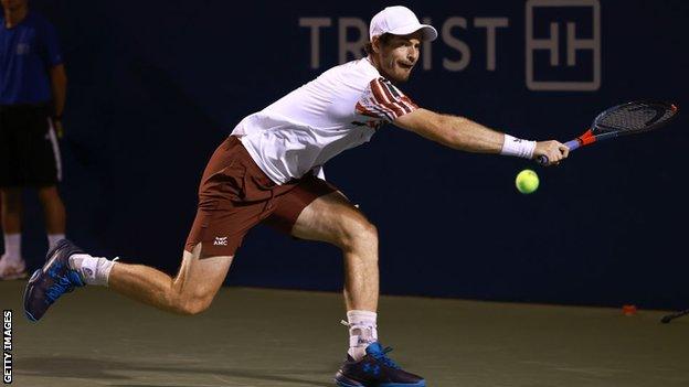 Andy Murray in action