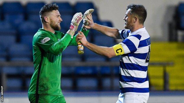 Morton goalkeeper Jack Hamilton made the only save in a 5-4 shoot-out success