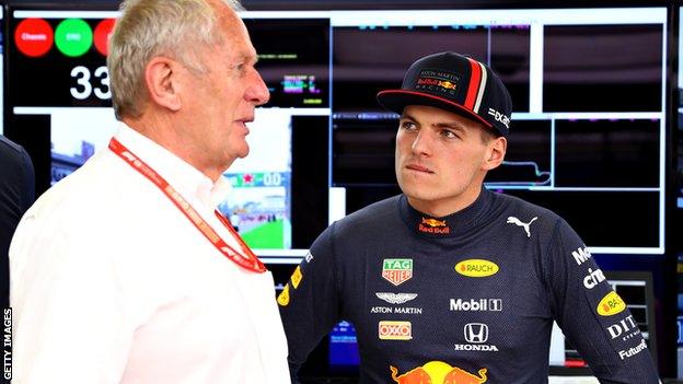 Helmut Marko and Max Verstappen