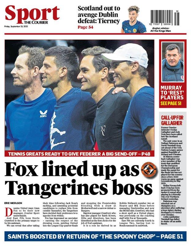 The back page of the Courier on 230922