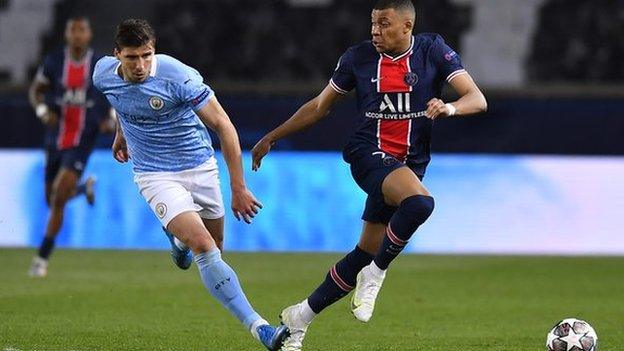 Kylian Mbappe (right)