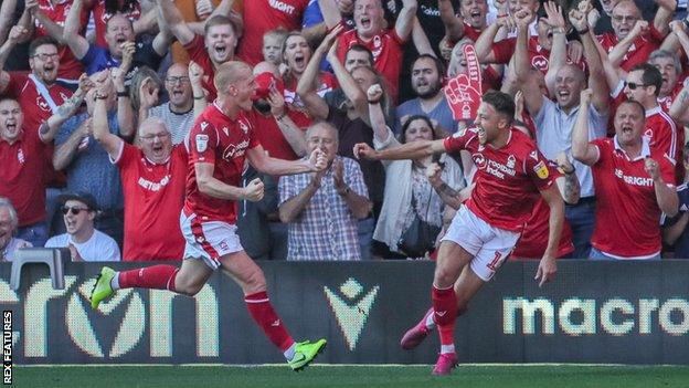 Nottingham Forest's Ben Watson celebrates goal