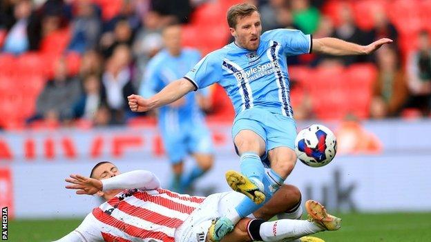 Coventry's Jamie Allen scored his first goal in 14 months to set the Sky Blues on their way at Stoke