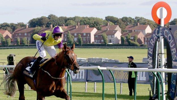 Action at Ayr Racecourse