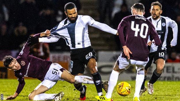 St Mirren's victory over Hearts on 11 March was the last domestic game to take place in Scotland