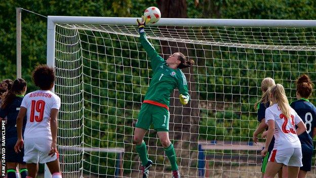 Wales goalkeeper Laura O'Sullivan kept a clean sheet against Switzerland