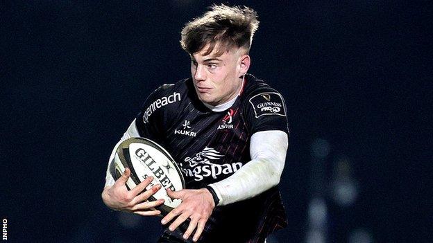 Ethan McIlroy is action for Ulster and Leinster last month