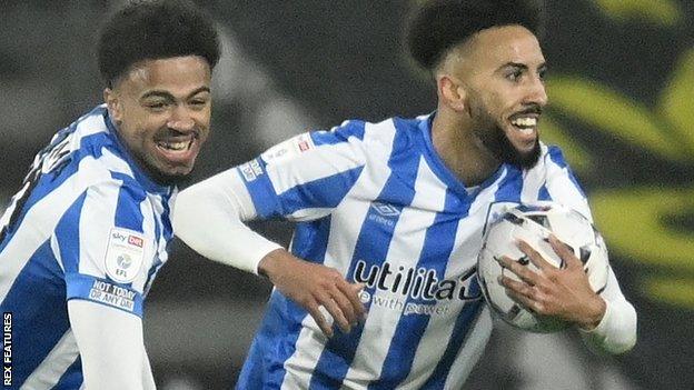 Sorba Thomas (right) had only previously scored one goal for Huddersfield