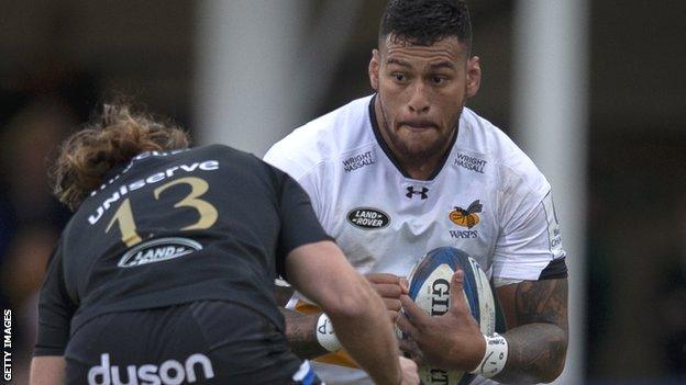 Nathan Hughes in action for Wasps