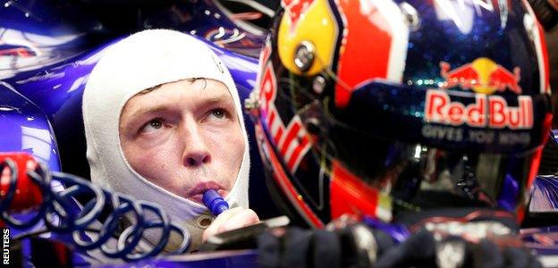 Daniil Kvyat in action for Toro Rosso