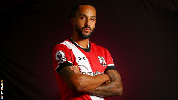 Theo Walcott in a Southampton shirt