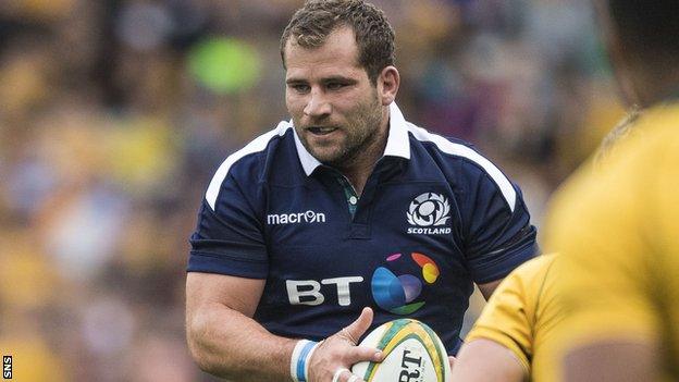 Fraser Brown in action for Scotland against Australia last summer