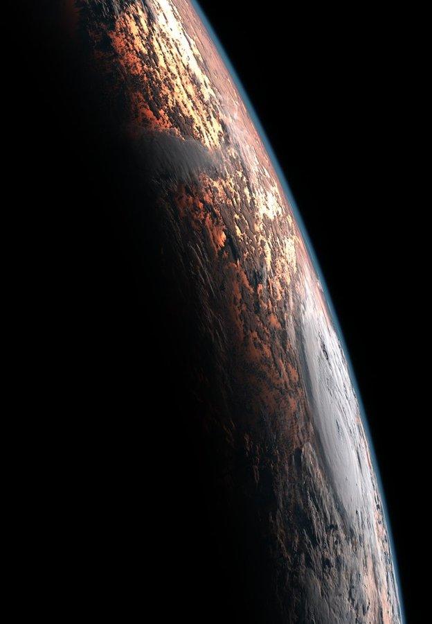 Earth viewed from Japanese weather satellite