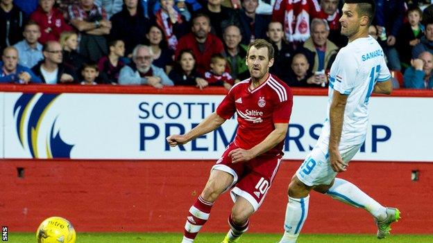 Niall McGinn scores against Rijeka