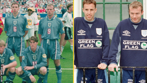 Alan Shearer and Gareth Southgate in 1996