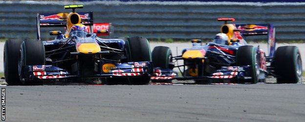 Mark Webber and Sebastian Vettel