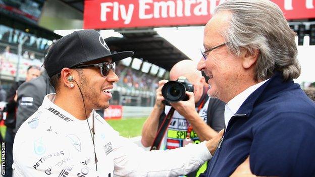 Mansour Ojjeh and Lewis Hamilton