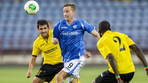 St Johnstone's Steven MacLean against Alashkert