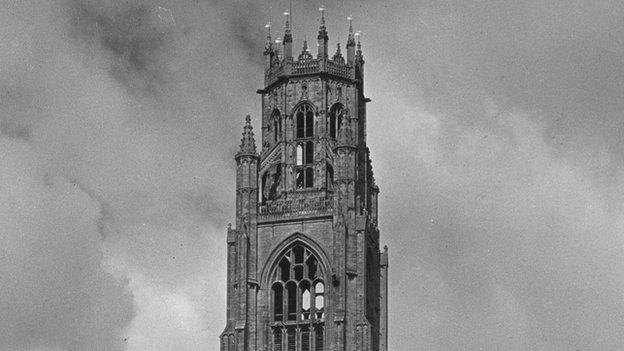 The top of the Boston "stump", photographed in 1930