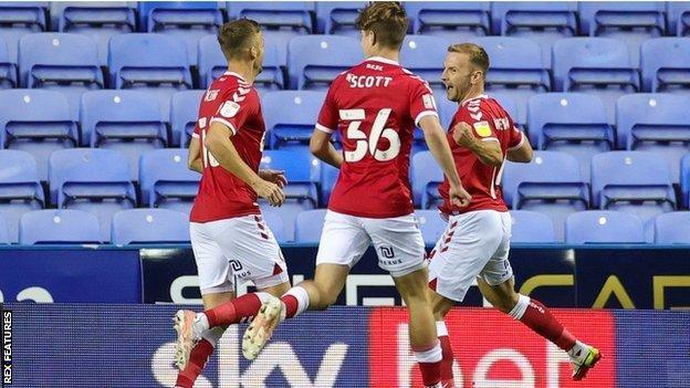 Andi Weimann celebrated his first goals for City since returning from knee surgery in the win at Reading