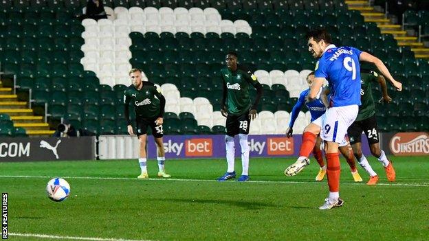 John Marquis scores Portsmouth's equaliser