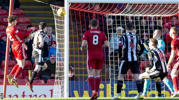 Aberdeen's Ryan Christie scores against St Mirren