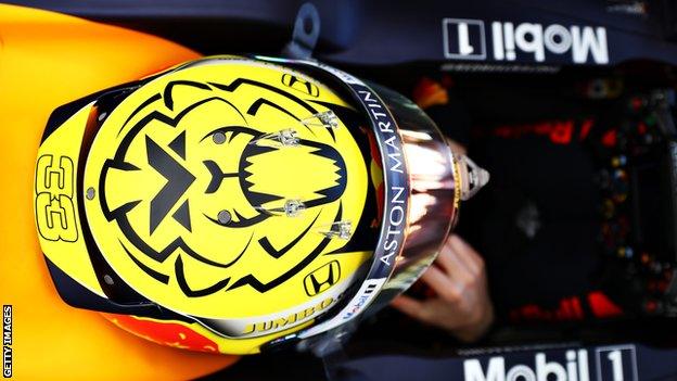 Max Verstappen has a special yellow helmet design for Red Bull's home race in Austria