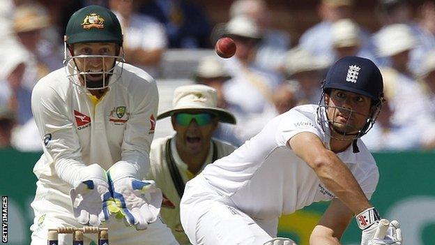 Alastair Cook scored 96 in the first innings of the second Ashes Test