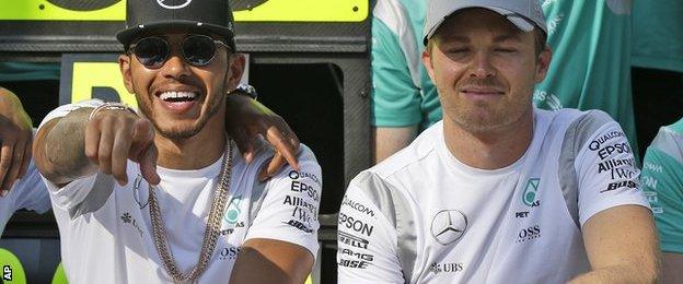 Lewis Hamilton and Nico Rosberg