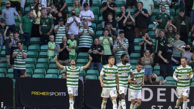 Celtic were allowed 9,000 fans for Tuesday's Champions League qualifier with Midtyylland