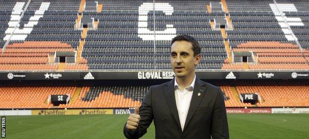 Gary Neville unveiled as the new Valencia coach