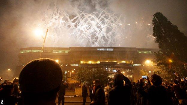 West Ham post-match celebrations