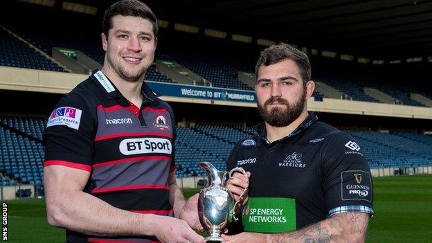 Grant Gilchrist (Edinburgh Rugby) and Jamie Bhatti (Glasgow Warriors)