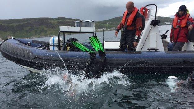 Scientists dropping anchor off Rathlin Island