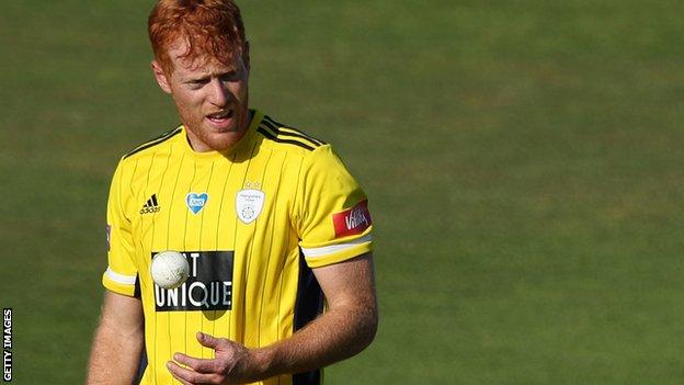 Hampshire seam bowler Ryan Stevenson