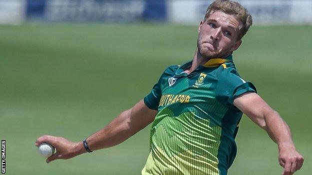 Wiaan Mulder in action for South Africa