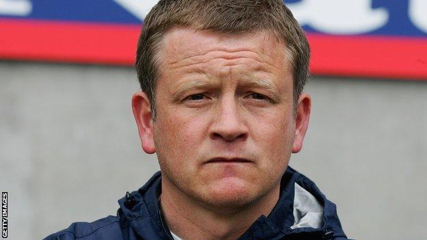 Chris Wilder as manager of Halifax Town