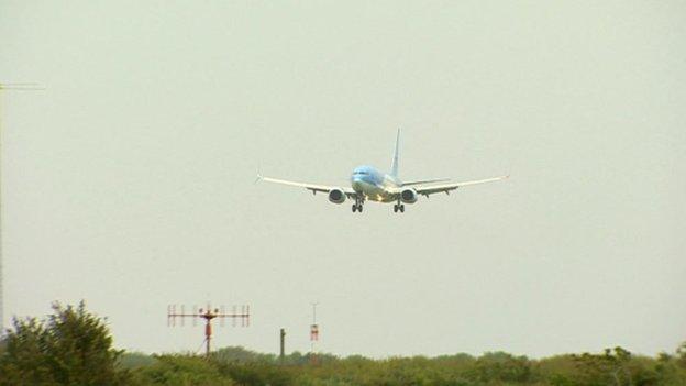 Two scheduled flights from Tunisia returned to Cardiff on Sunday