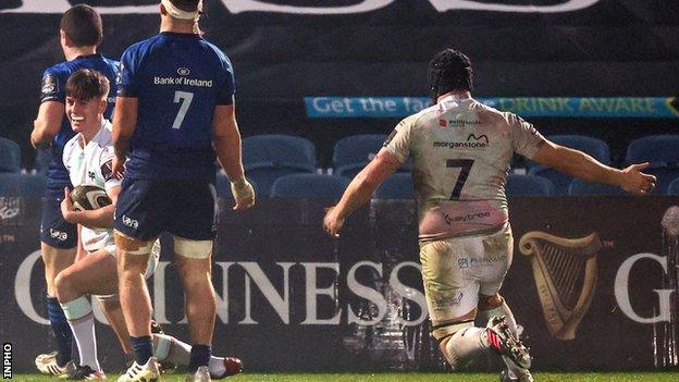 Josh Thomas (left) scored Ospreys' match-winning try and also kicked his side's crucial three late conversions