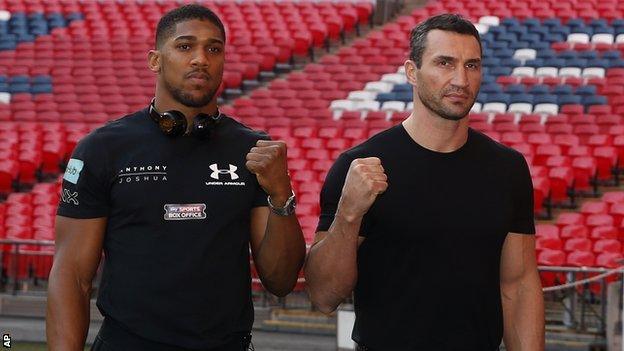 Anthony Joshua will defend his unbeaten record against Wladimir Klitschko at Wembley