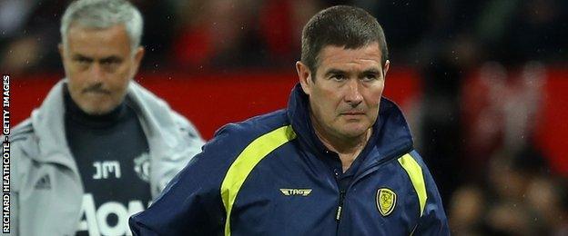 Nigel Clough came up against Jose Mourinho in Burton's EFL Cup against Manchester United