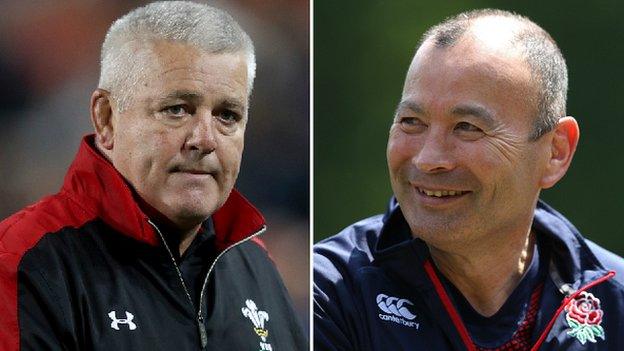 Warren Gatland (left), Eddie Jones