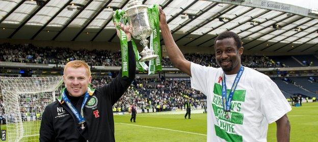 Neil Lennon and Efe Ambrose