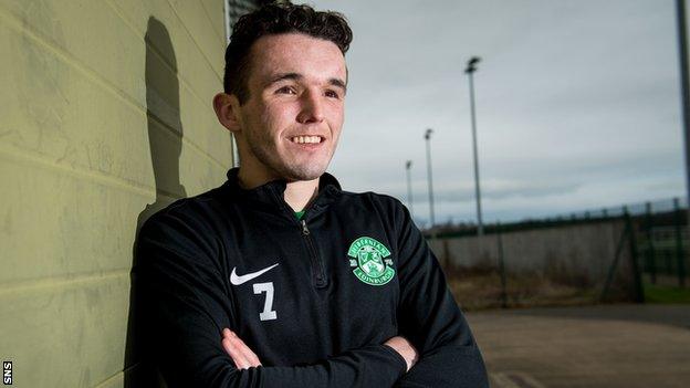 Hibernian midfielder John McGinn